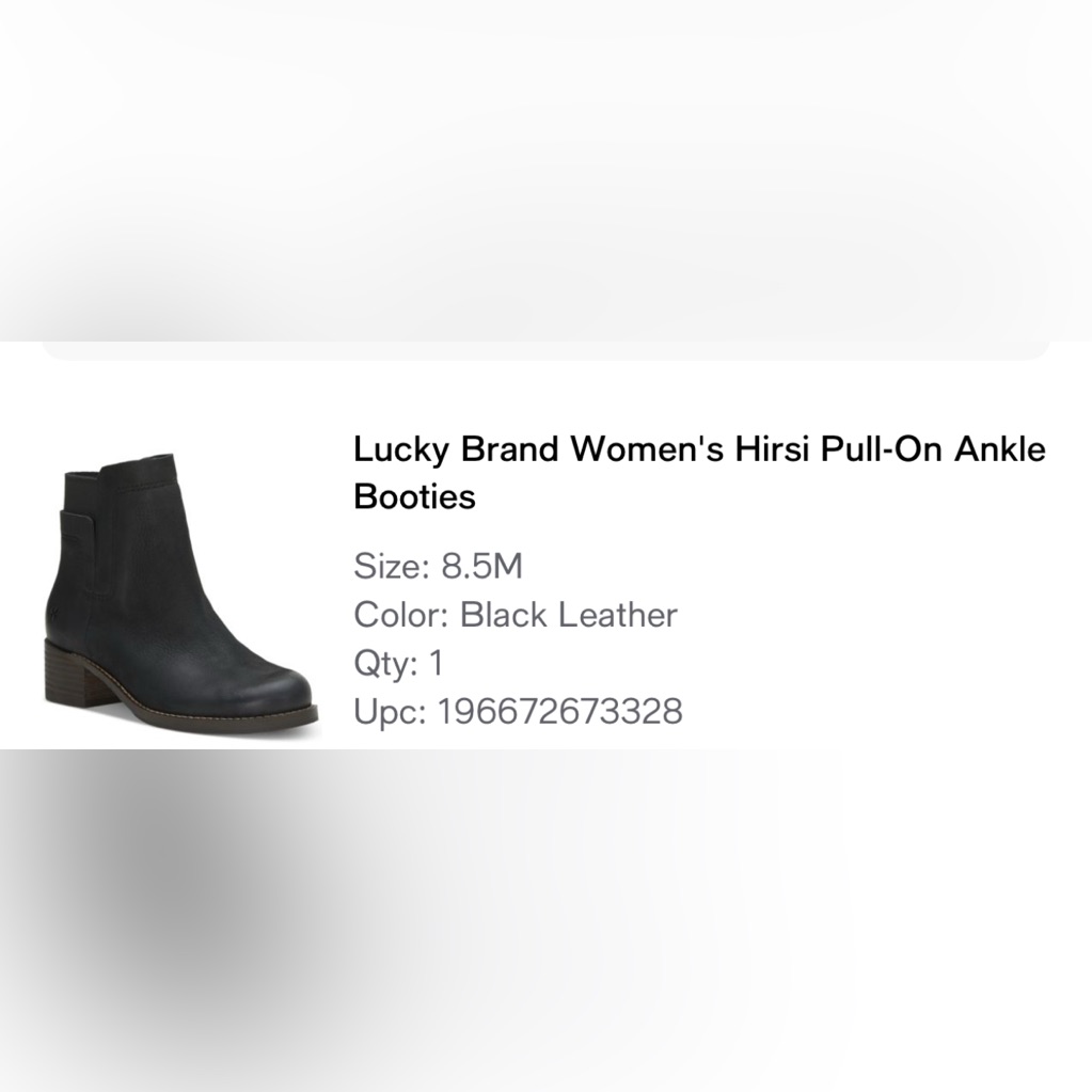 Brand New Lucky Brand Black PullOn Ankle Booties
